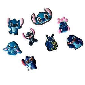 NEW Lilo Stitch SHOE CHARMS 8pc for Croc Shoes Backpacks Zippers Project 626